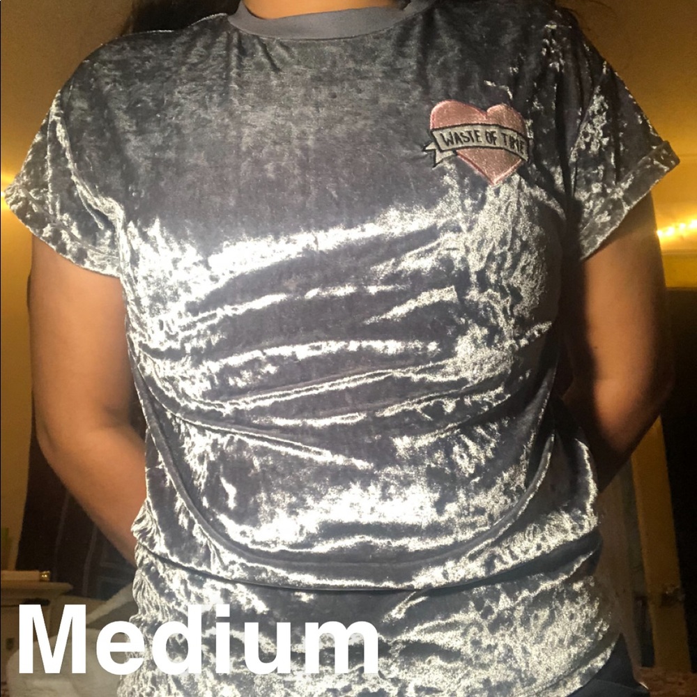 Blue velvet T-shirt